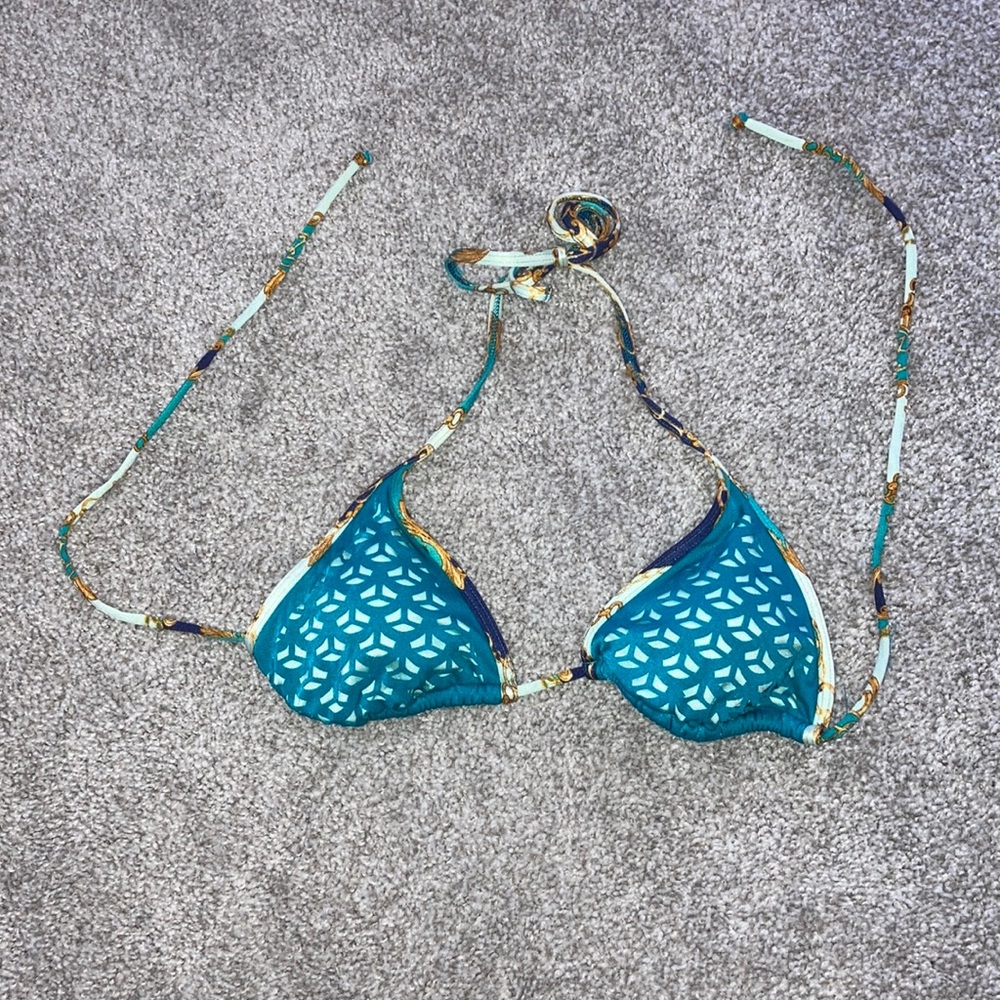 Victoria’s Secret teal triangle bikini top
